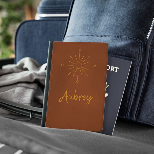 Boho Personalized Passport Cover | Personalized Passport Holder | Faux Leather Passport Holder