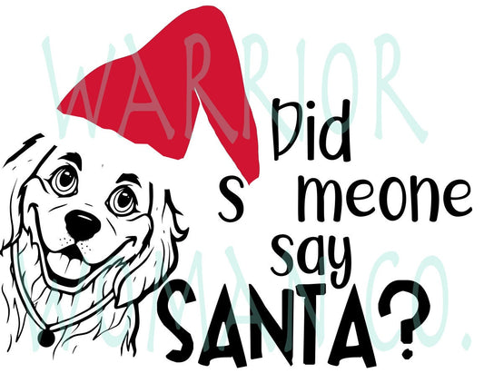 Did someone say Santa lab | svg - eps - jpg - png cut file | Christmas craft graphic | Christmas labrador retriever cricut silhouette file