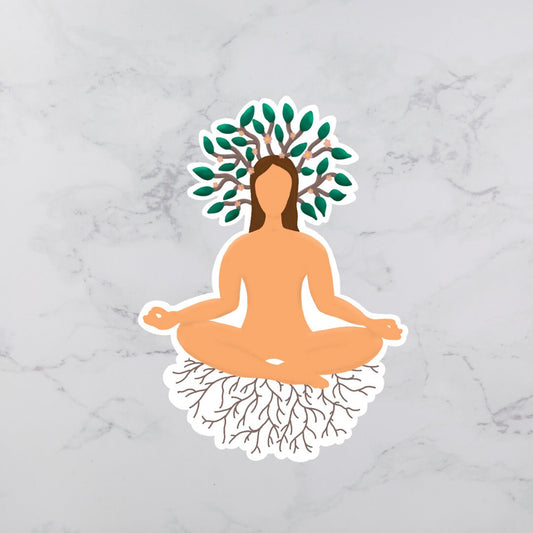 Yoga Sticker | Yoga Nature Sticker |  boho Sticker | Growth Sticker