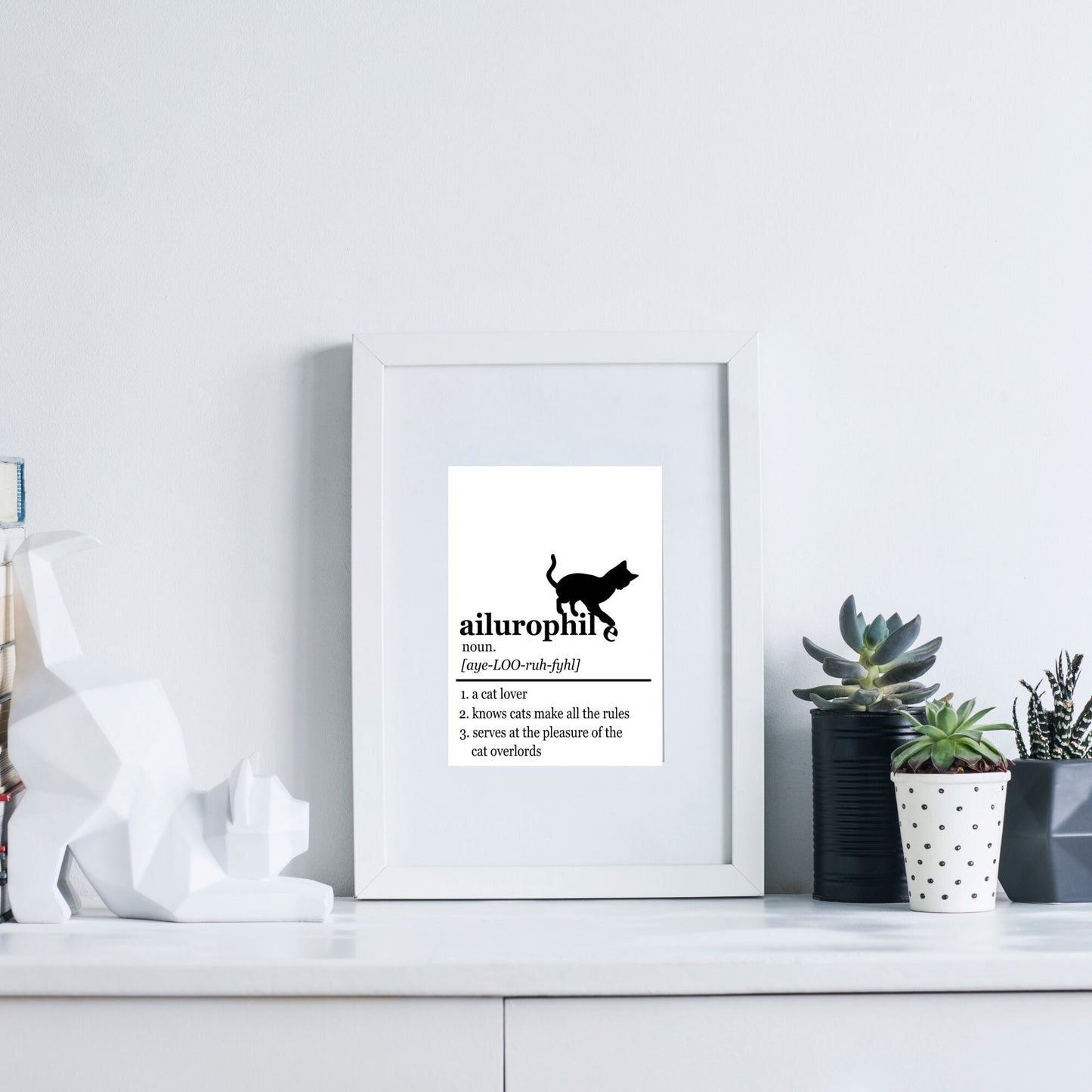 Cat lover definition printable | Ailurophile definition printable | Cat lover wall decor | cat lover gift | cat owner home decor