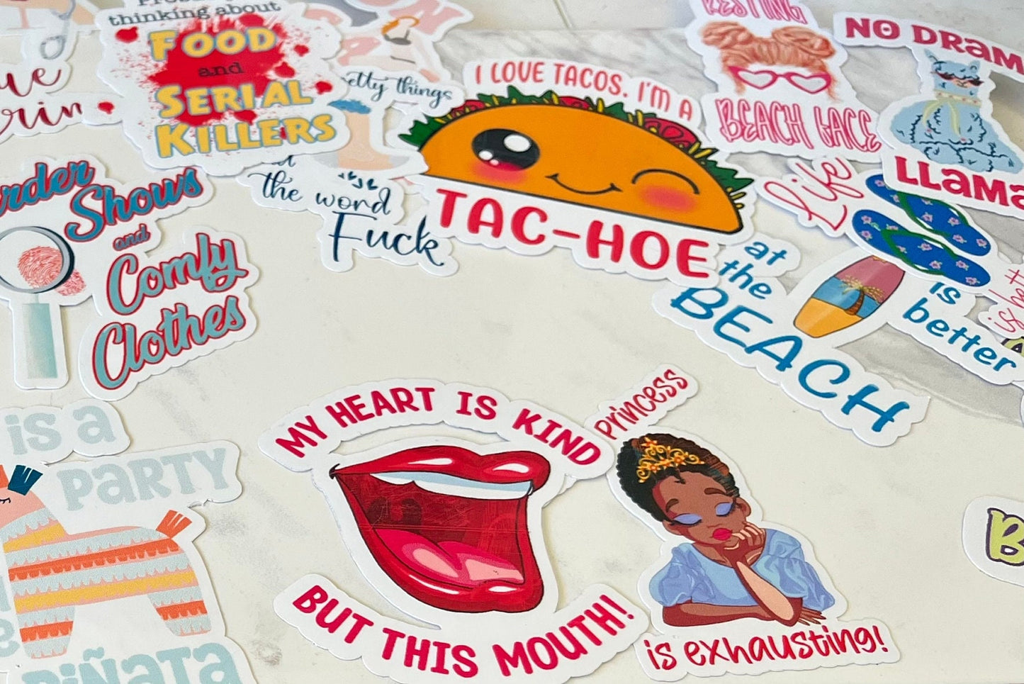 I Love Tacos, I'm a Tac-Hoe Sticker | Snarky Sticker | Taco Sticker | Vinyl Sticker | Sarcastic Sticker | Funny Sticker | Tac Hoe Sticker