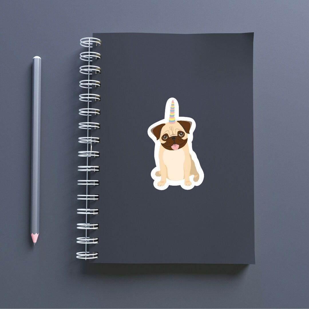 Pug Unicorn Sticker | Pugicorn Sticker | Dog Sticker