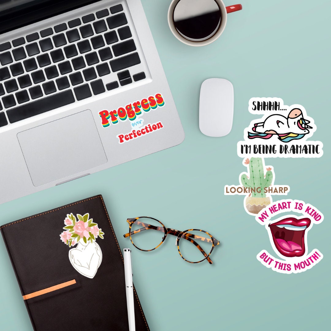 Progress Over Perfection Sticker | Progress Sticker |  Motivation Sticker | Laptop Sticker