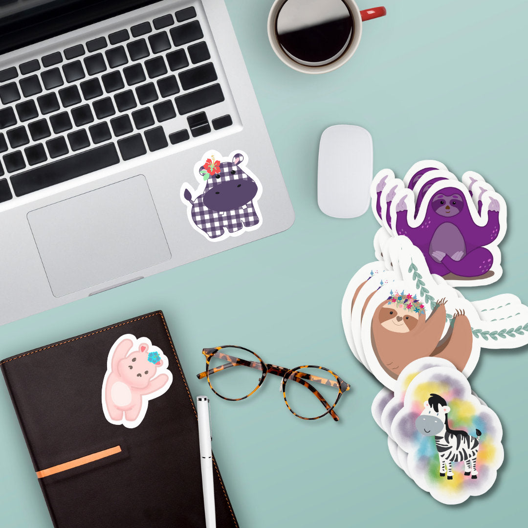 Rainbow Zebra Sticker | Zebra Sticker | Painted Zebra Sticker
