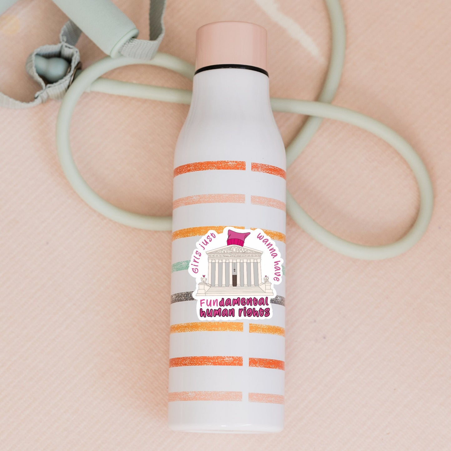 Women Want Fundamental Human Rights Sticker |  Pussy Hat Sticker | Supreme Court Sticker | Feminist Sticker