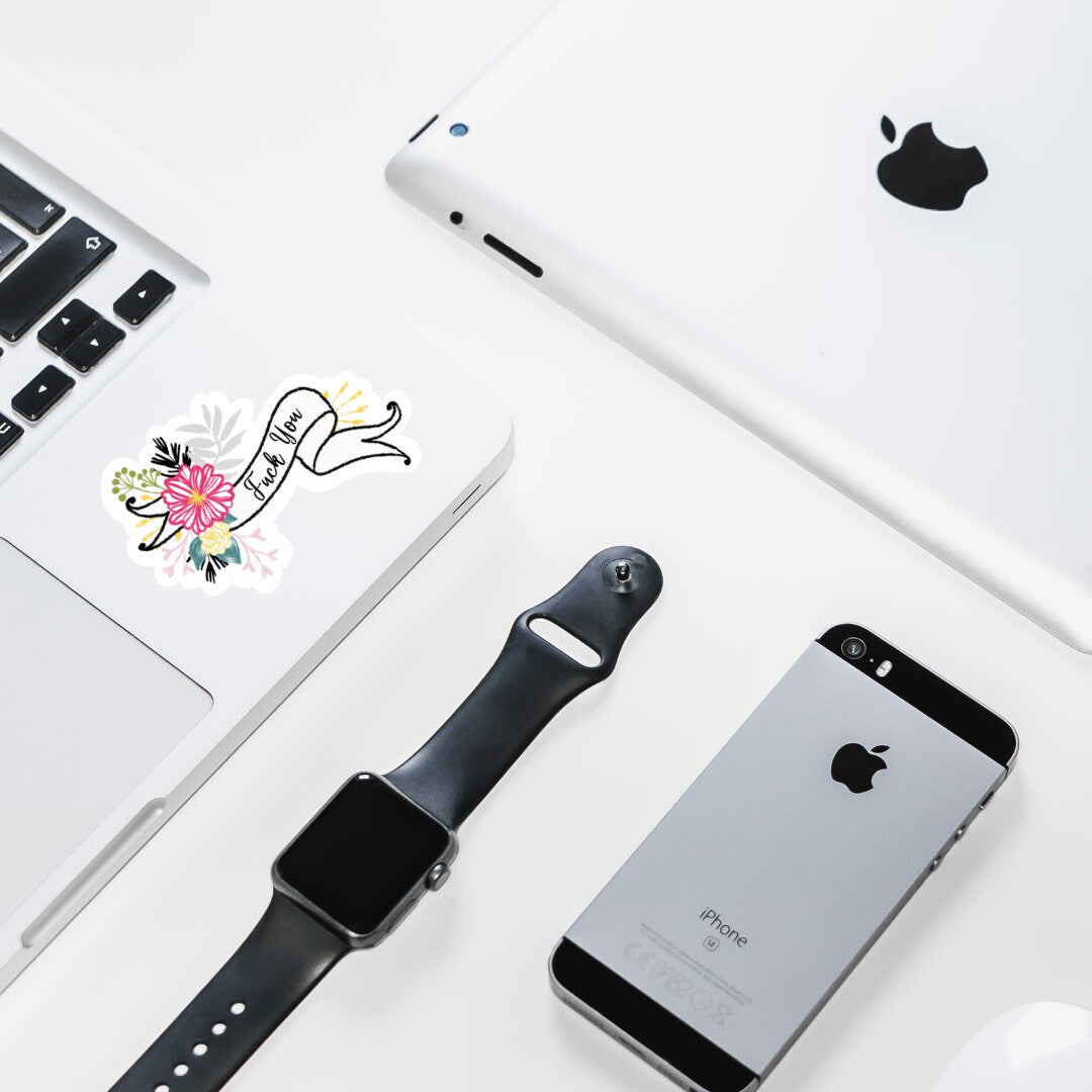 Fuck You Ribbon Sticker | Fuck You Sticker | Curse Word Sticker