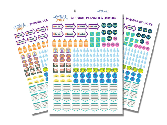 151 Spoonie Planner Stickers | Chronic Illness Planner Stickers | Journal Stickers