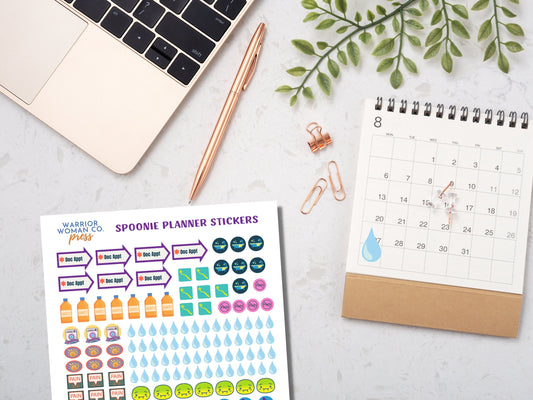 151 Spoonie Planner Stickers | Chronic Illness Planner Stickers | Journal Stickers