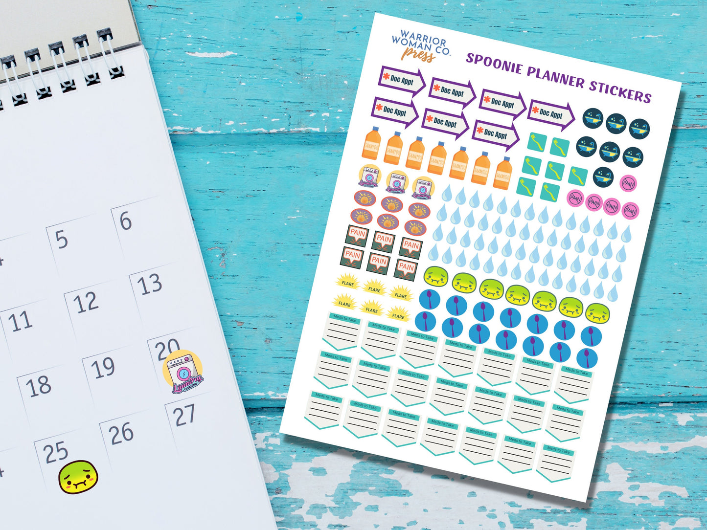 151 Spoonie Planner Stickers | Chronic Illness Planner Stickers | Journal Stickers