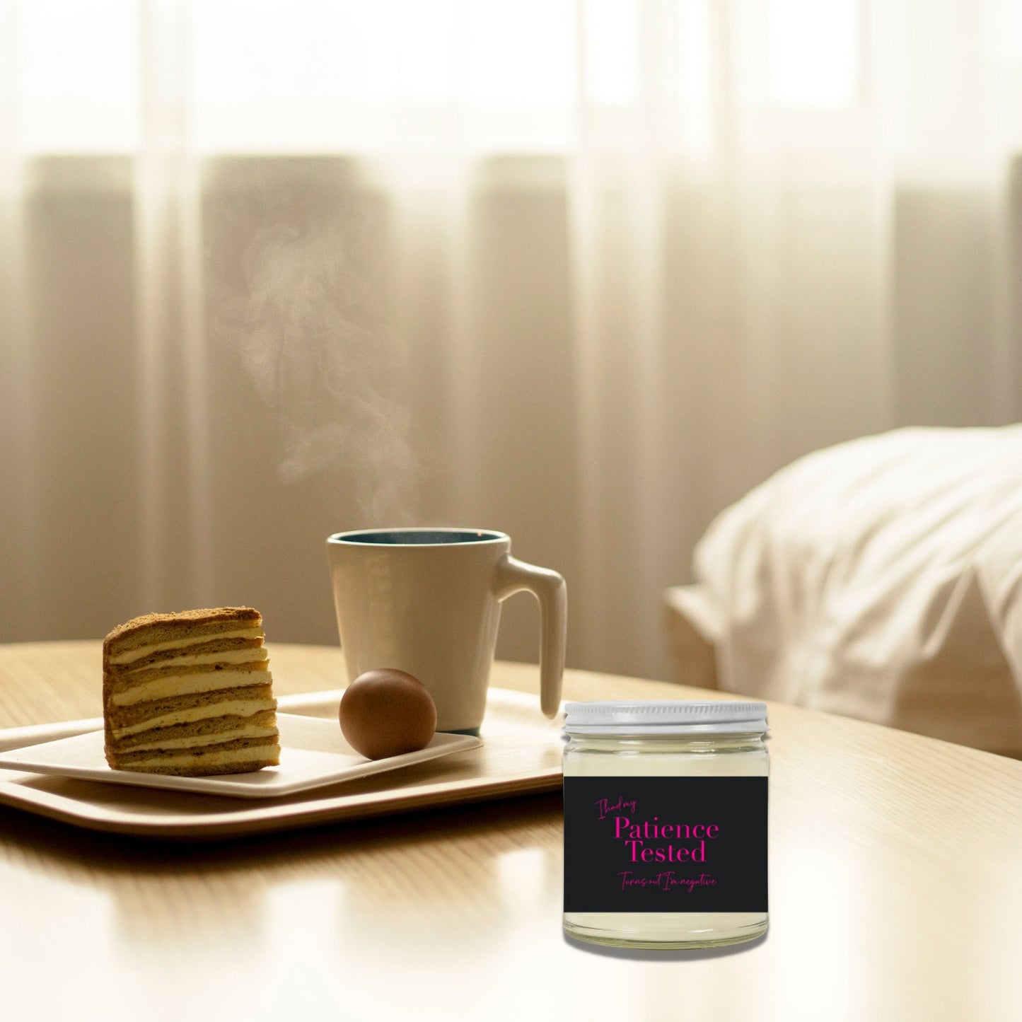 Patience Tested Scented Candle | Pink and Black Candle | Sarcastic Candle