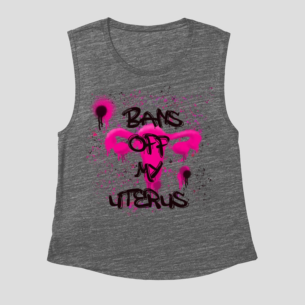 Bans Off My Uterus Tank Top | Pro Choice Graffiti Tank | Abortion Rights Tank Top