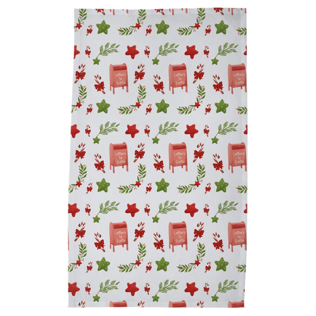 Christmas Tea Towel | Letters To Santa Towel | Christmas Kitchen Towel | Christmas Kitchen Decor