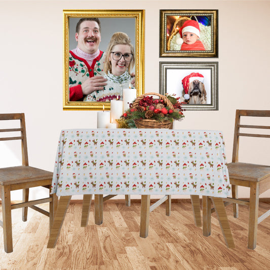 Christmas Tablecloth | Vintage Christmas Tablecloth | Cozy Christmas Decor | Christmas Kitchen Decor