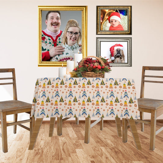Christmas Tablecloth | Boho Christmas Tablecloth | Boho Christmas Decor | Boho Christmas Kitchen Decor