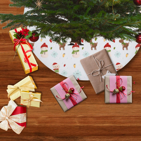 Christmas Tree Skirt | Whimsical Tree Skirt | Snowman Tree Skirt | Reindeer Tree Skirt | Elf Tree Skirt