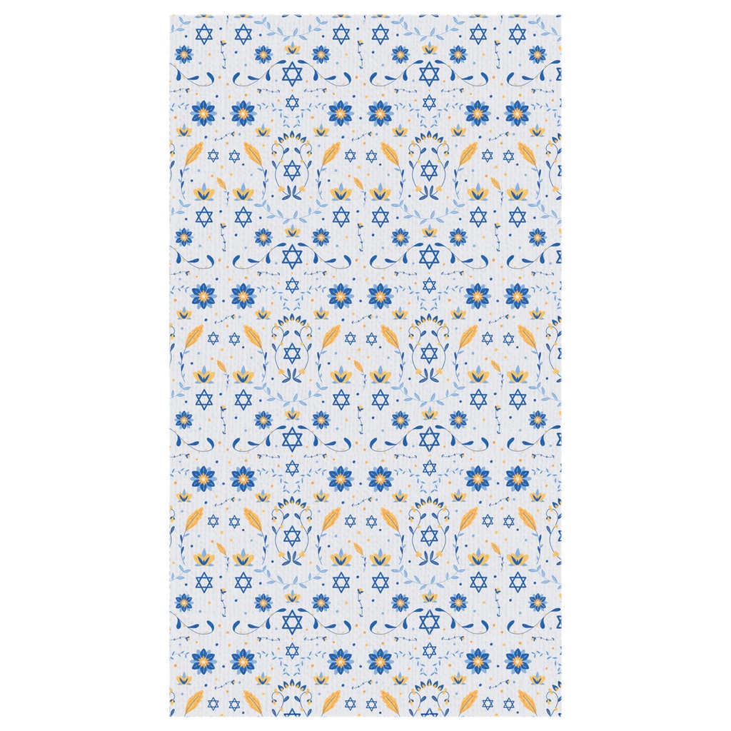 Hanukkah Tablecloth | Jewish Table Decor | Jewish Holidays Tablecloth | Jewish Folk Art