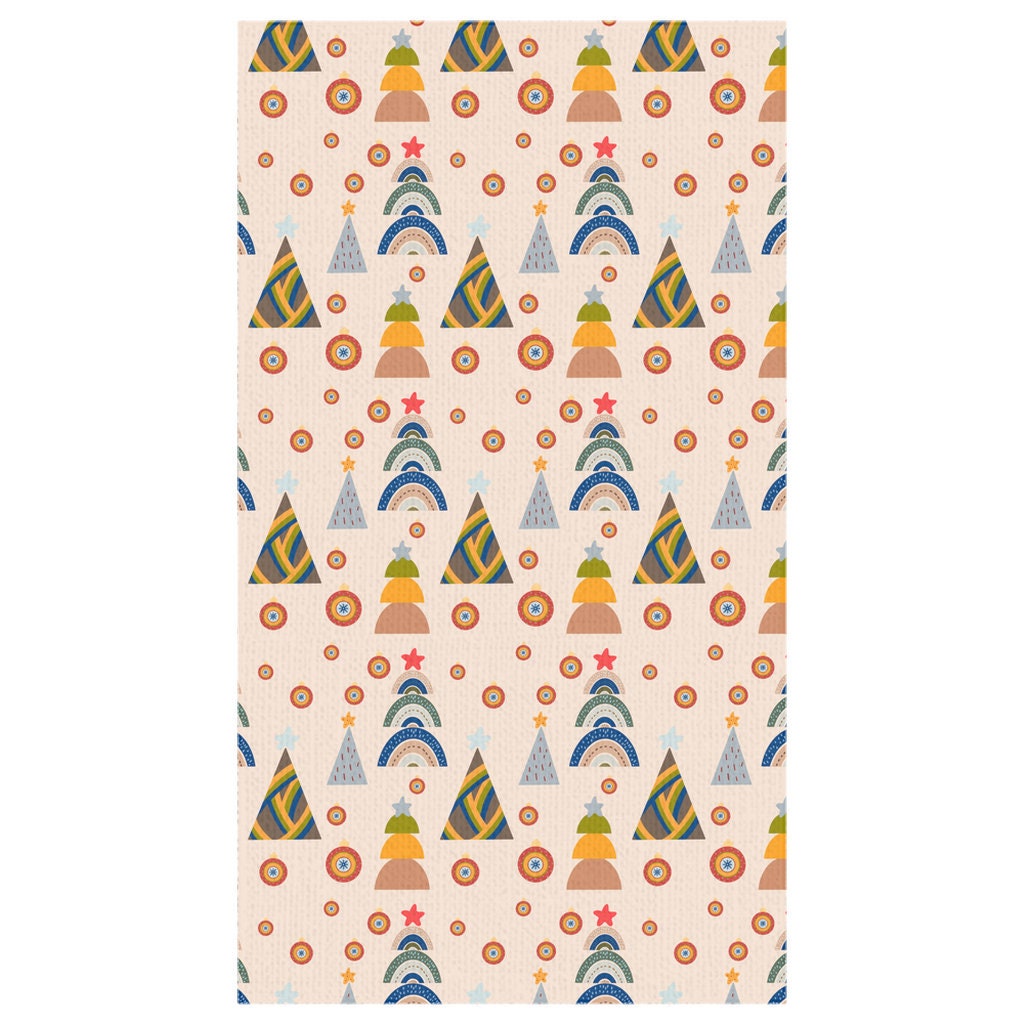 Christmas Tablecloth | Boho Christmas Tablecloth | Boho Christmas Decor | Boho Christmas Kitchen Decor