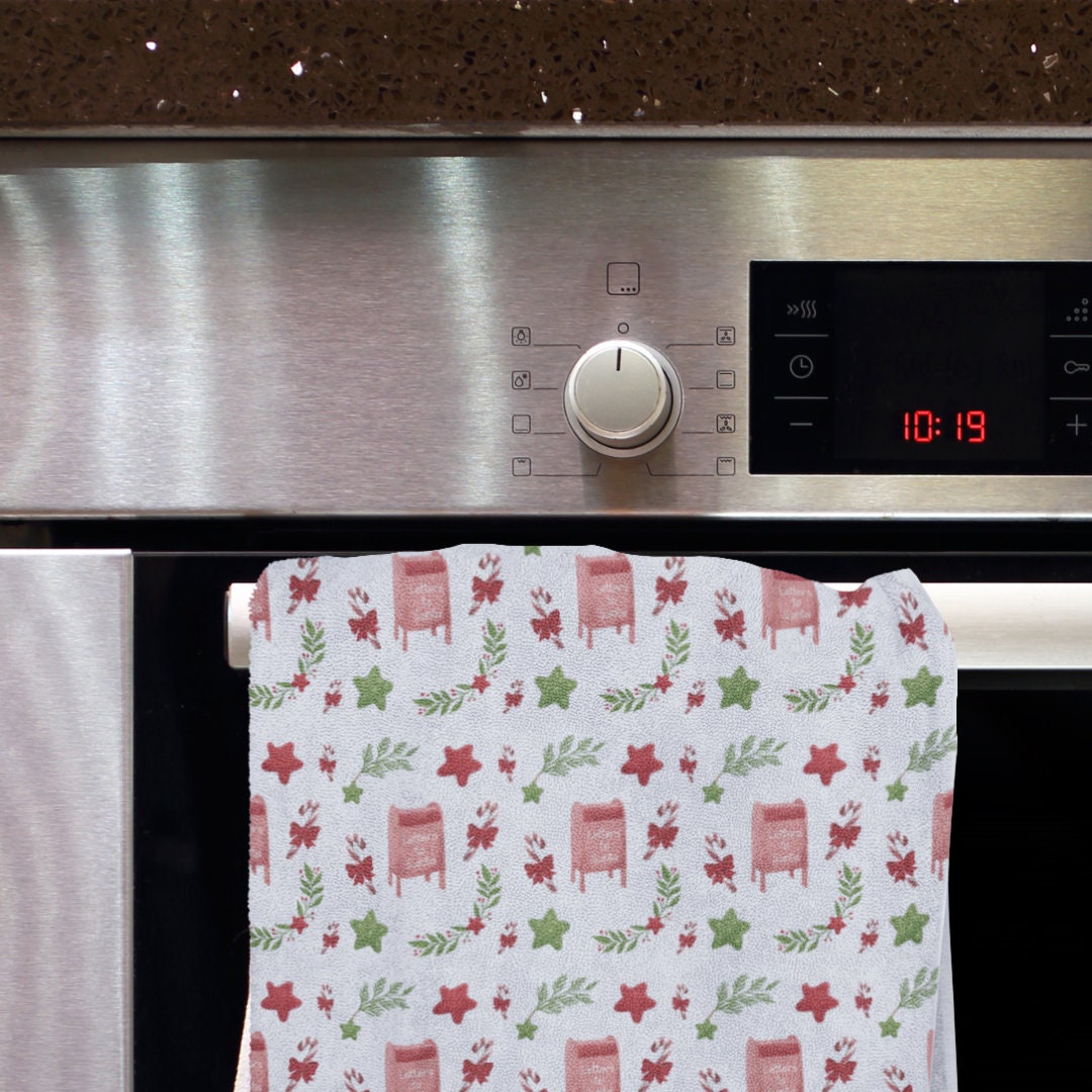 Christmas Tea Towel | Letters To Santa Towel | Christmas Kitchen Towel | Christmas Kitchen Decor