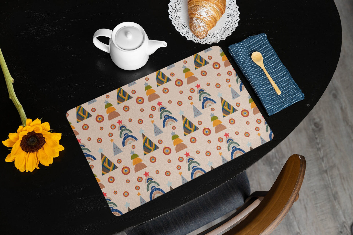 Christmas Placemat | Boho Christmas Woven Placemats | Boho Christmas Placemat | Boho Christmas Table Decor