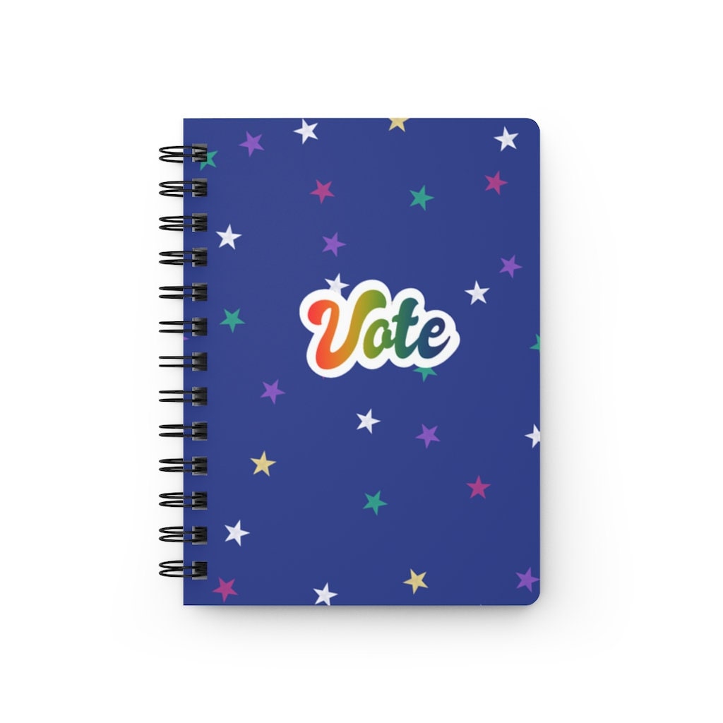 Rainbow Vote Spiral Bound Journal | LGBTQ Journal | Stars Journal