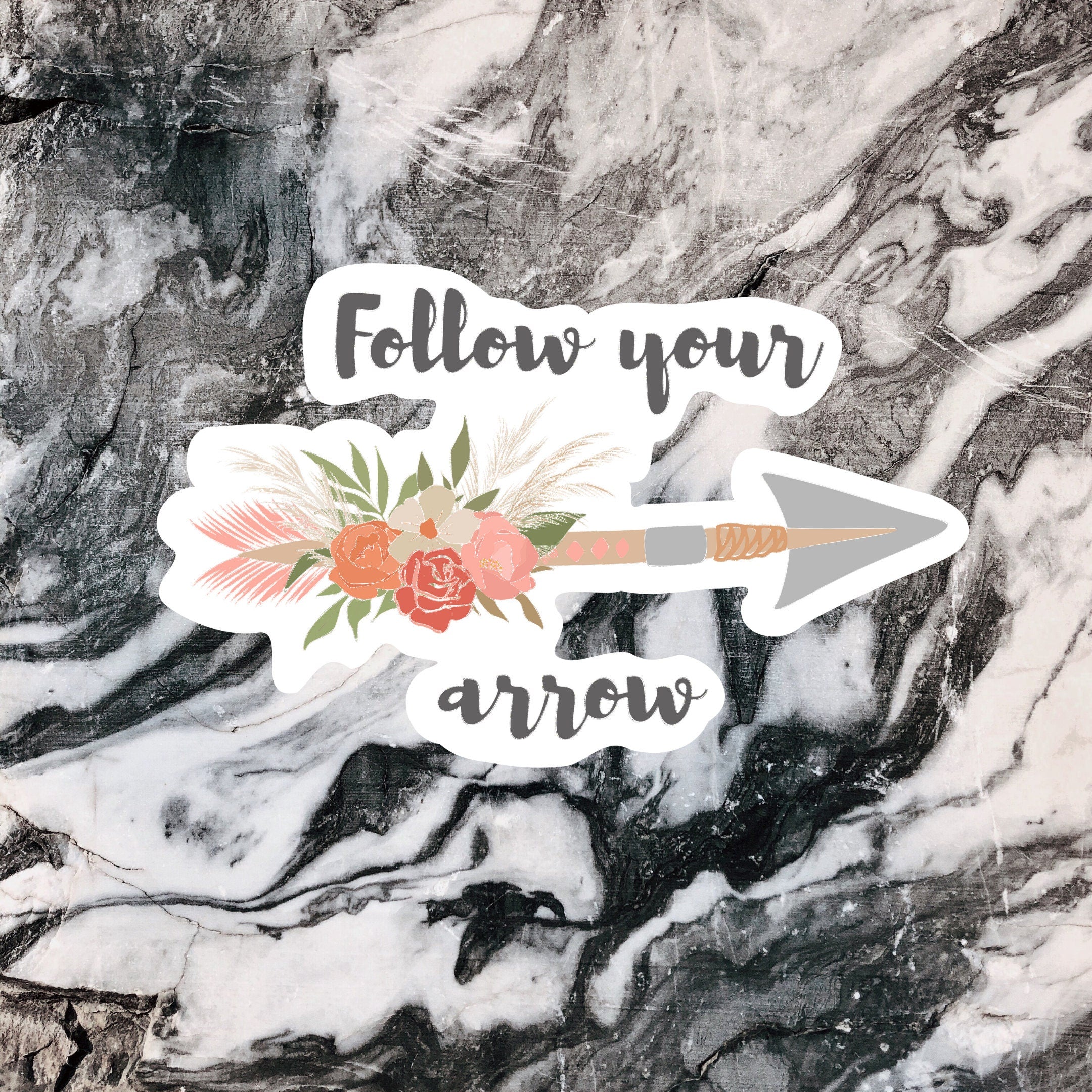Follow Your Arrow Sticker | Arrow Sticker | Motivational Sticker | Vin ...