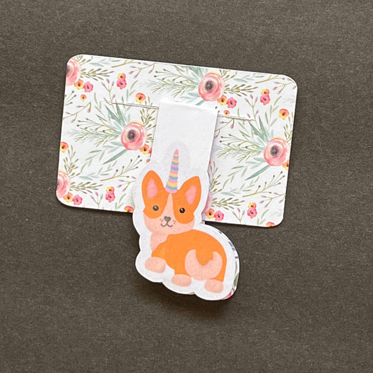 Corgi Unicorn Magnetic Bookmark | Corgicorn Bookmark | Magnetic Bookmark | Corgi Bookmark