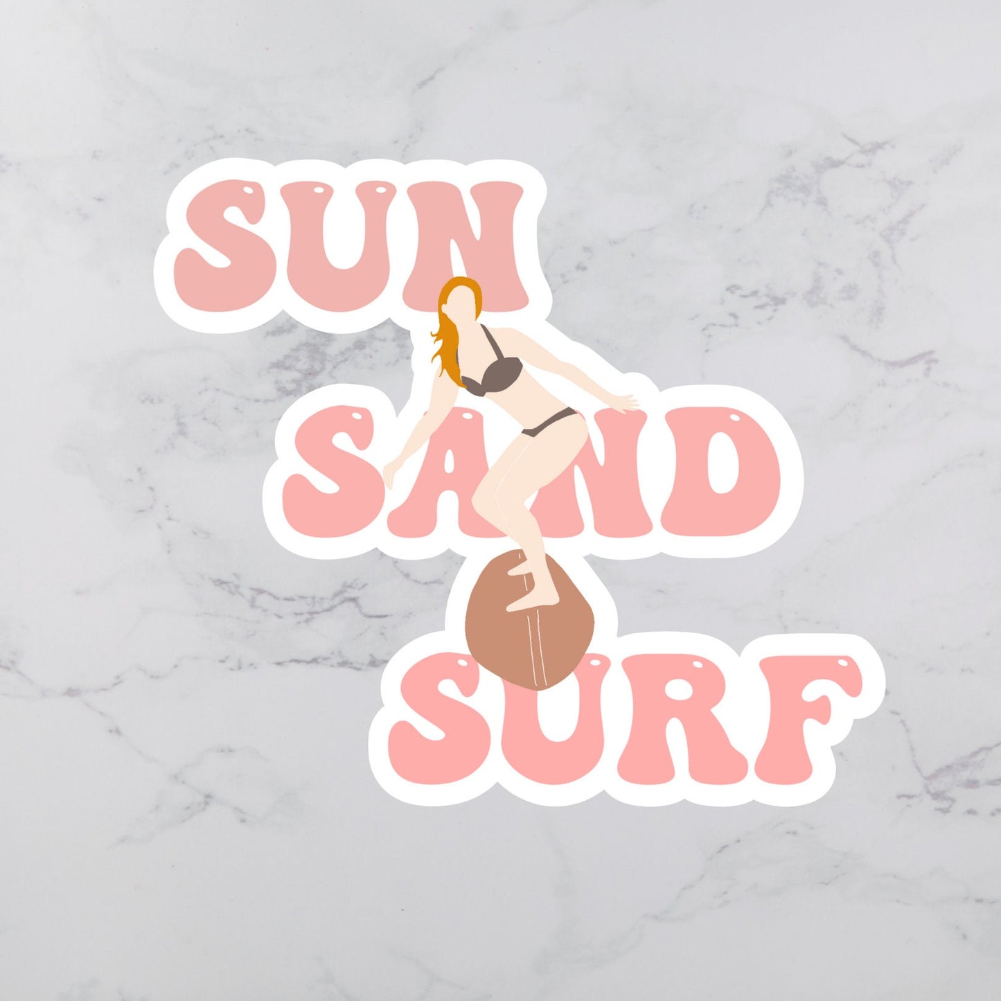 Sun Sand and Surf Sticker | Beach Sticker | Surfing Sticker | Surfer Sticker | Ocean Sticker | Boho Sticker