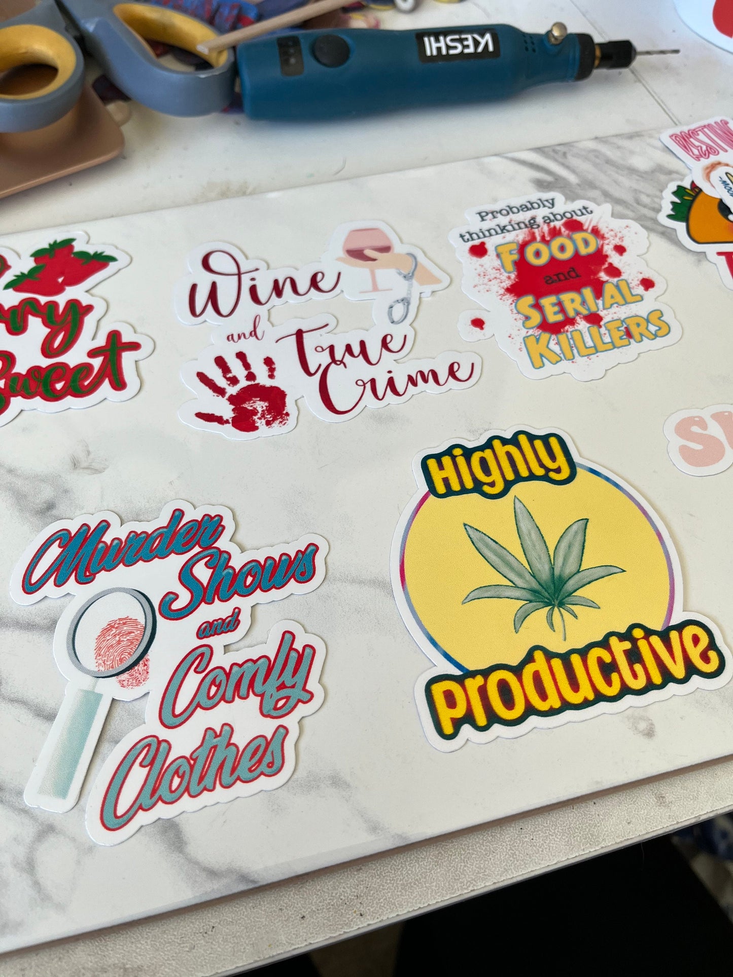 Highly Productive Sticker | Cannabis Sticker | Marijuana Leaf Sticker | Sarcastic Sticker