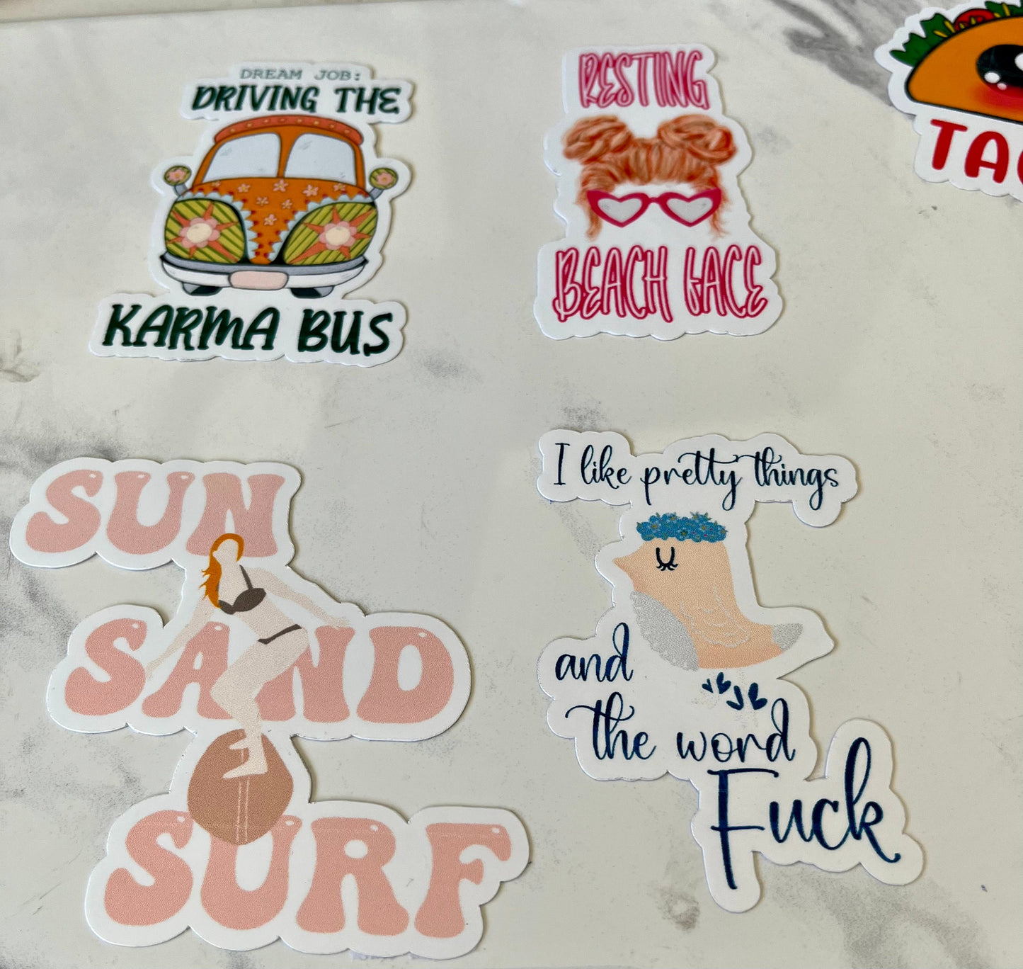 Resting Beach Face Sticker | Beach Sticker | Redhead Sticker | Beach Life Sticker | RBF Sticker | Sarcastic Sticker | Snarky Sticker