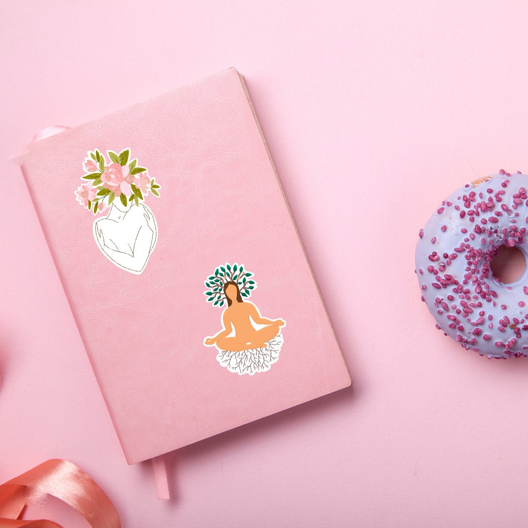 Boho Woman Sticker | Flowers Boho Sticker | Boho Sticker | Feminine Sticker