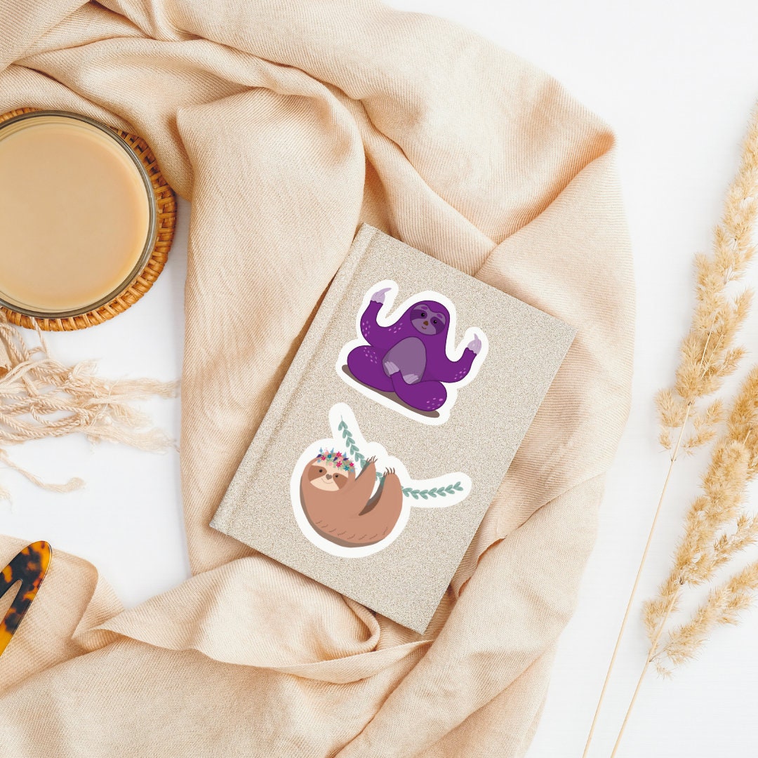 Purple Sloth Sticker | Sloth Sticker | Sloth Lover Gift | Middle Finger Sloth