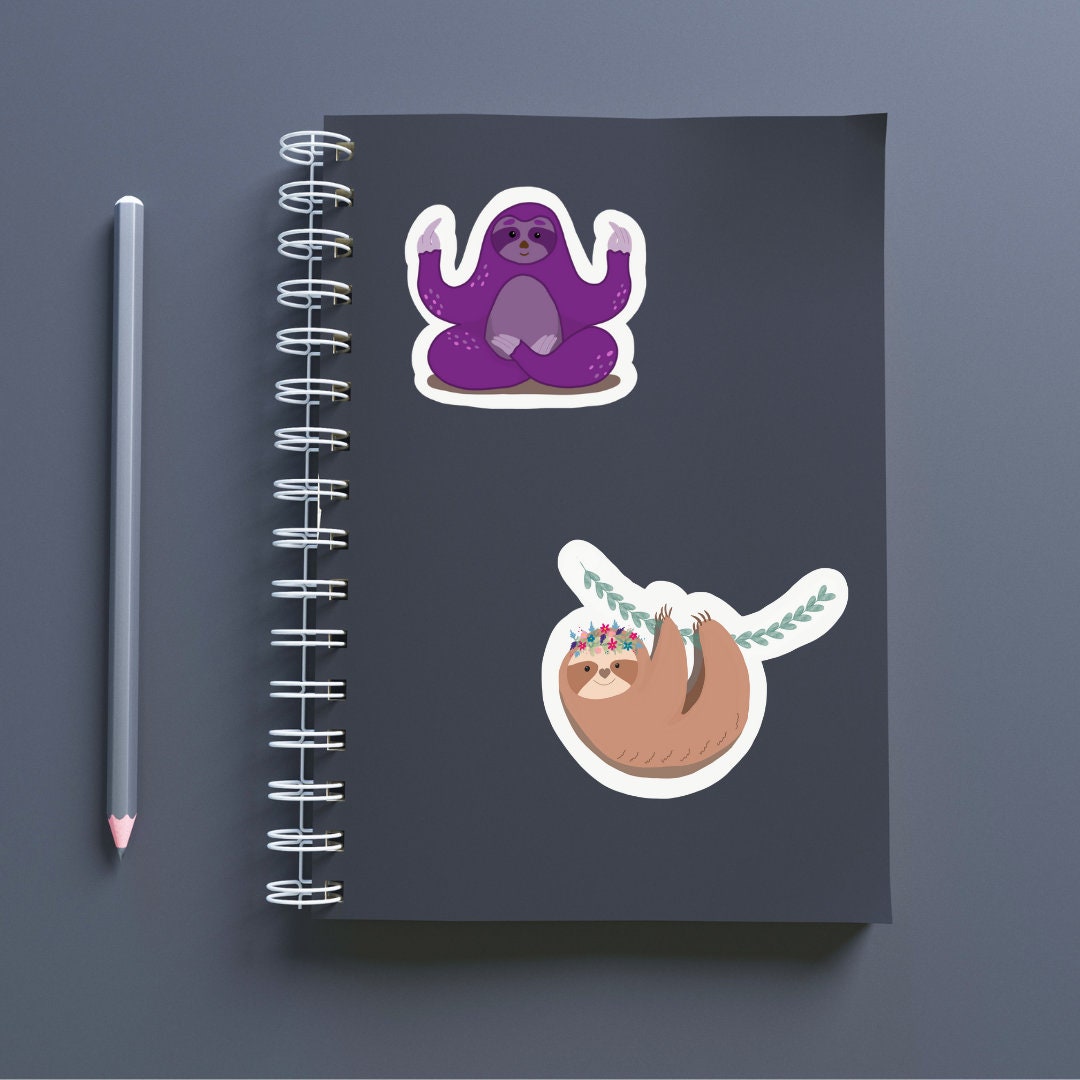 Purple Sloth Sticker | Sloth Sticker | Sloth Lover Gift | Middle Finger Sloth