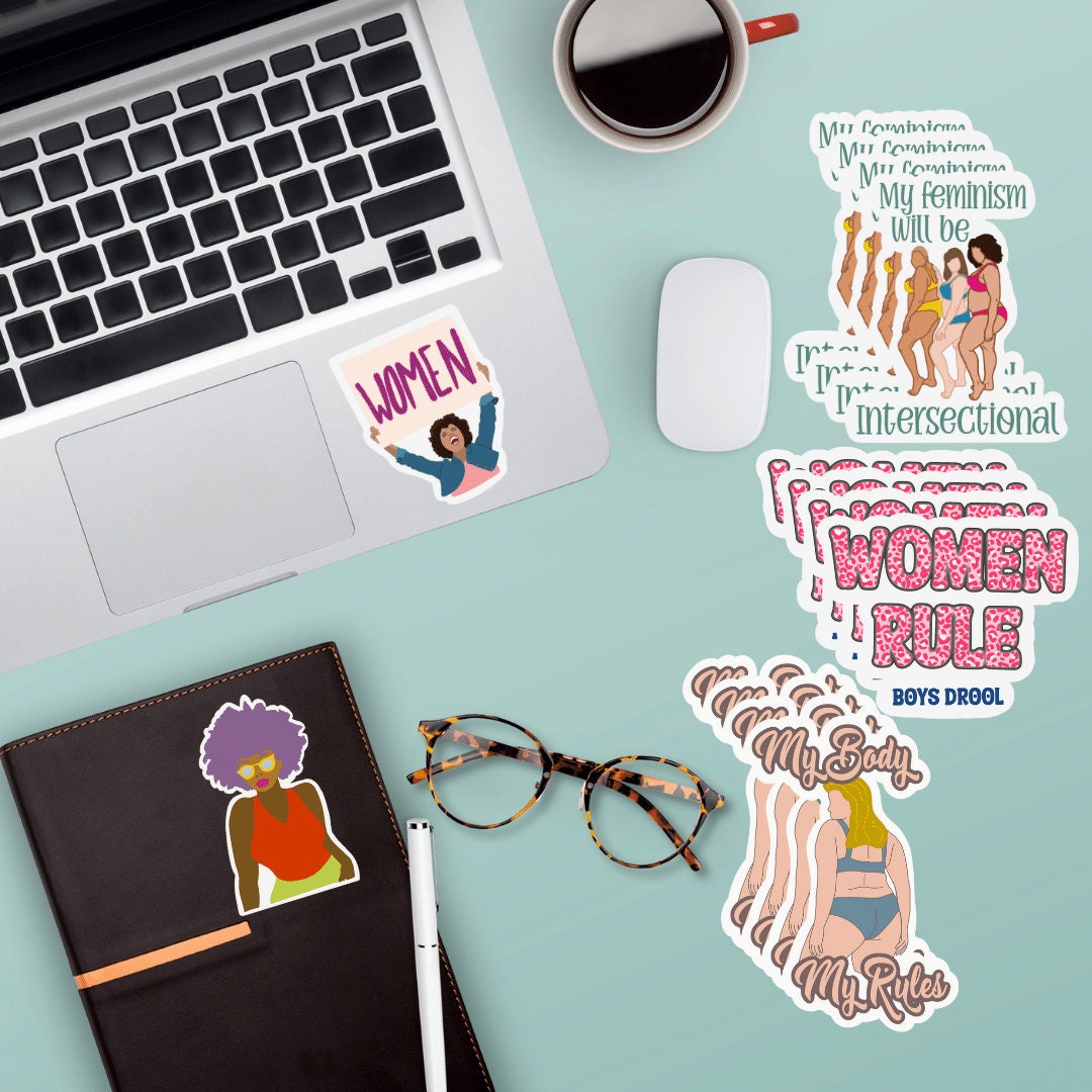 Women Protester Sticker| Female Protestor Sticker | Feminist Sticker