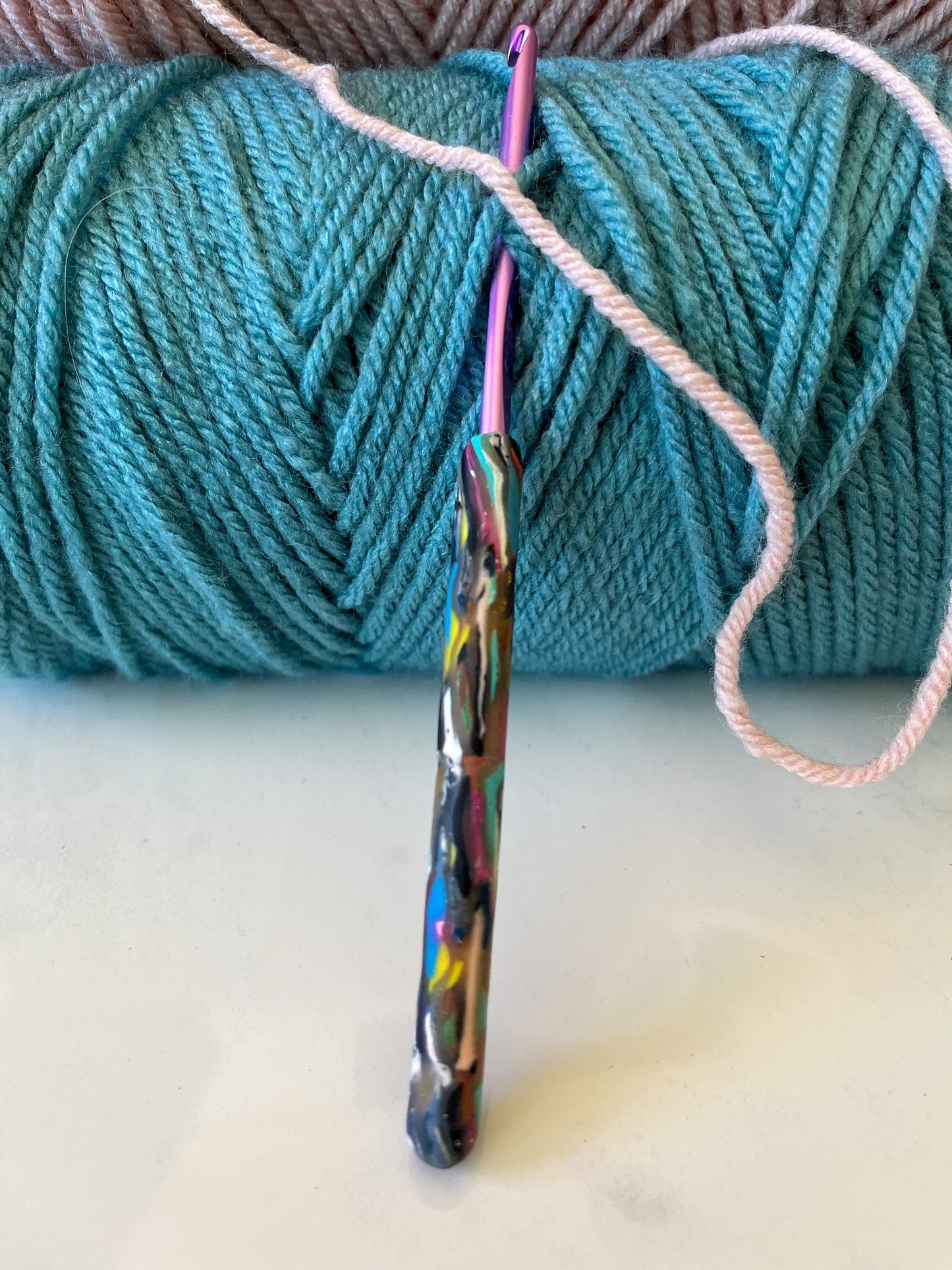 Fancy Designer Crochet Hook | Custom Crochet Hook | Polymer Clay Crochet Hook