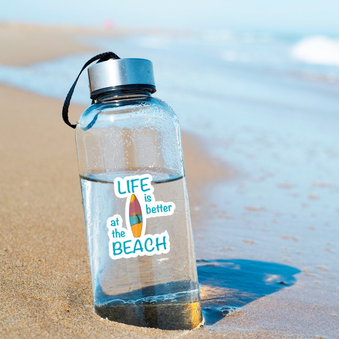 Life is Better at the Beach Sticker | Beach Vinyl Sticker | Surfboard Sticker