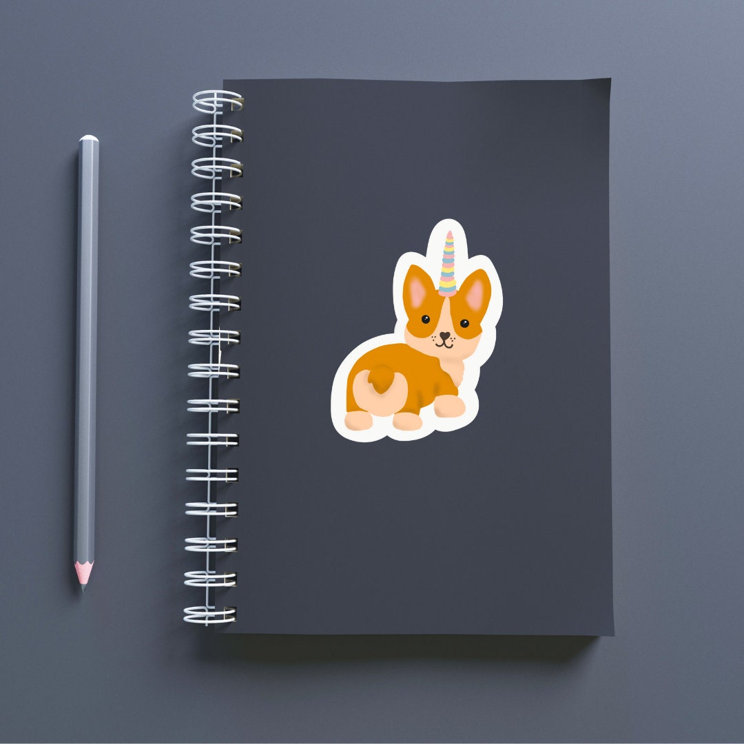 Corgi Unicorn Sticker | Corgicorn Sticker | Corgi Sticker | Dog Sticker