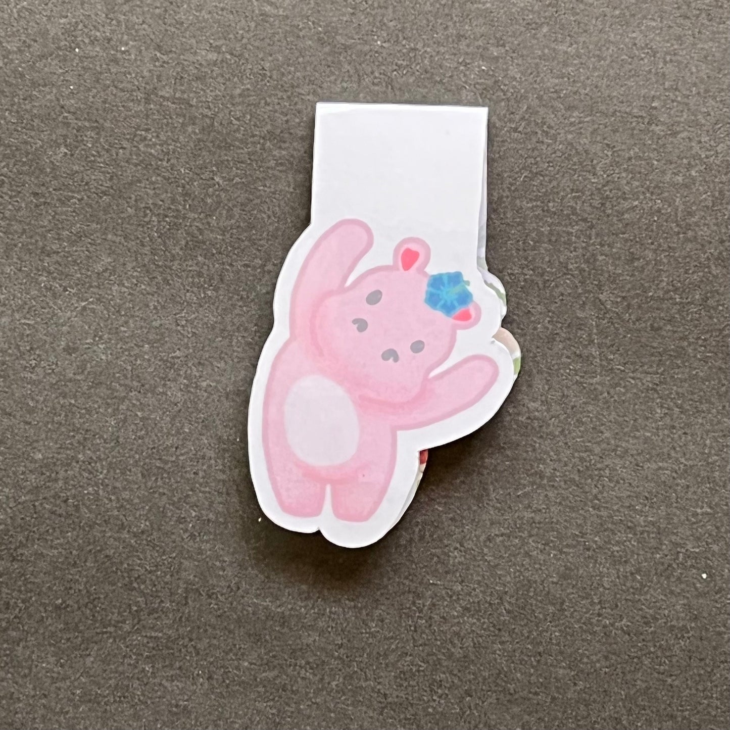 Pink Hippo Magnetic Bookmark | Hippo Magnetic Bookmark | Magnetic Bookmark | Anime Bookmark