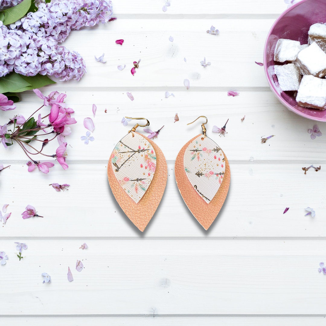 Boho Arrow Earrings | Arrow Earrings | Faux Leather Earrings | Boho Earrings