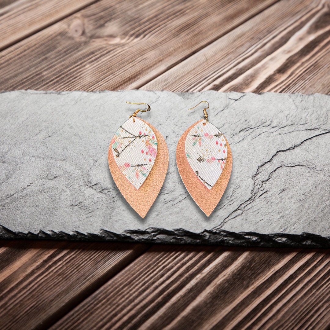 Boho Arrow Earrings | Arrow Earrings | Faux Leather Earrings | Boho Earrings