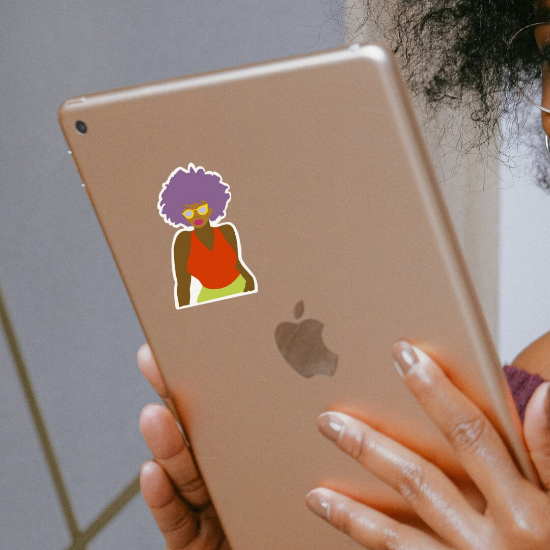 Black Girl Summer Sticker | Black Woman Sticker |  Summer Sticker | Laptop Sticker