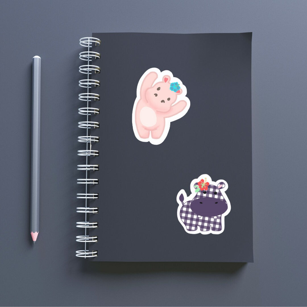 Dancing Hippo Sticker | Anime Hippo Sticker |  Hippopotamus Sticker