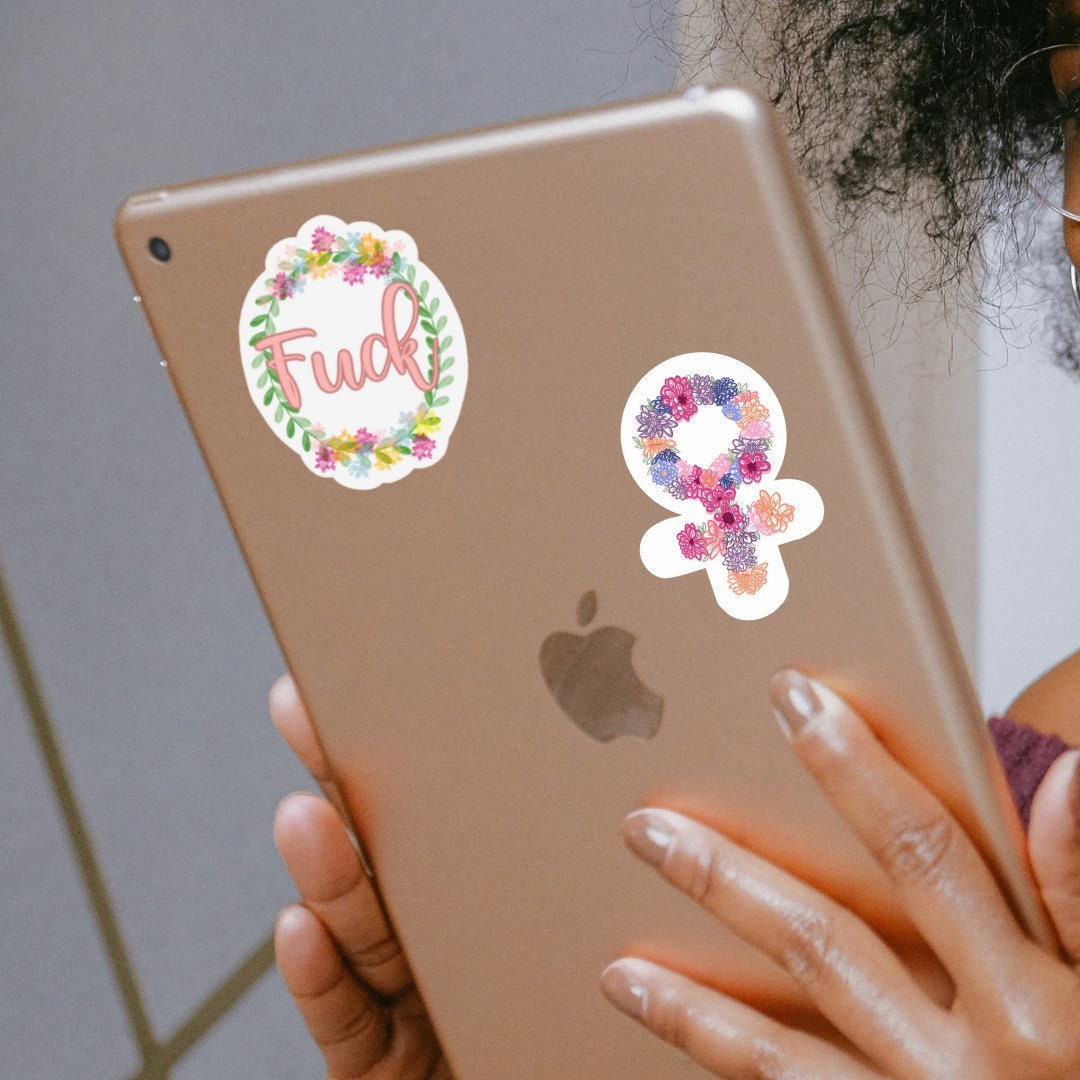 F*ck Floral Sticker | F*ck Sticker |  Curse word Sticker
