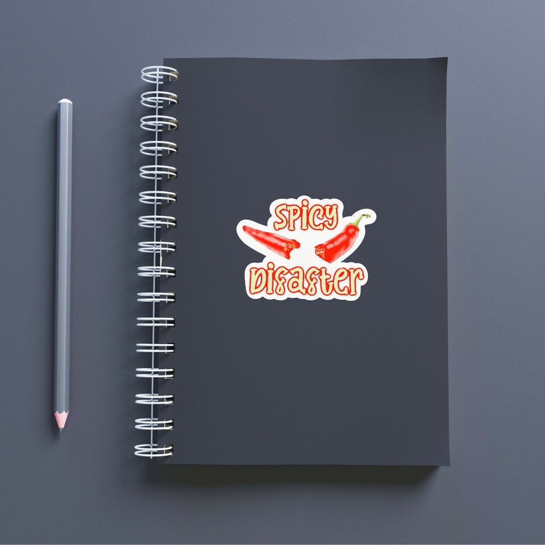 Spicy Disaster Sticker | chili Pepper Sticker |  Hot Mess Sticker