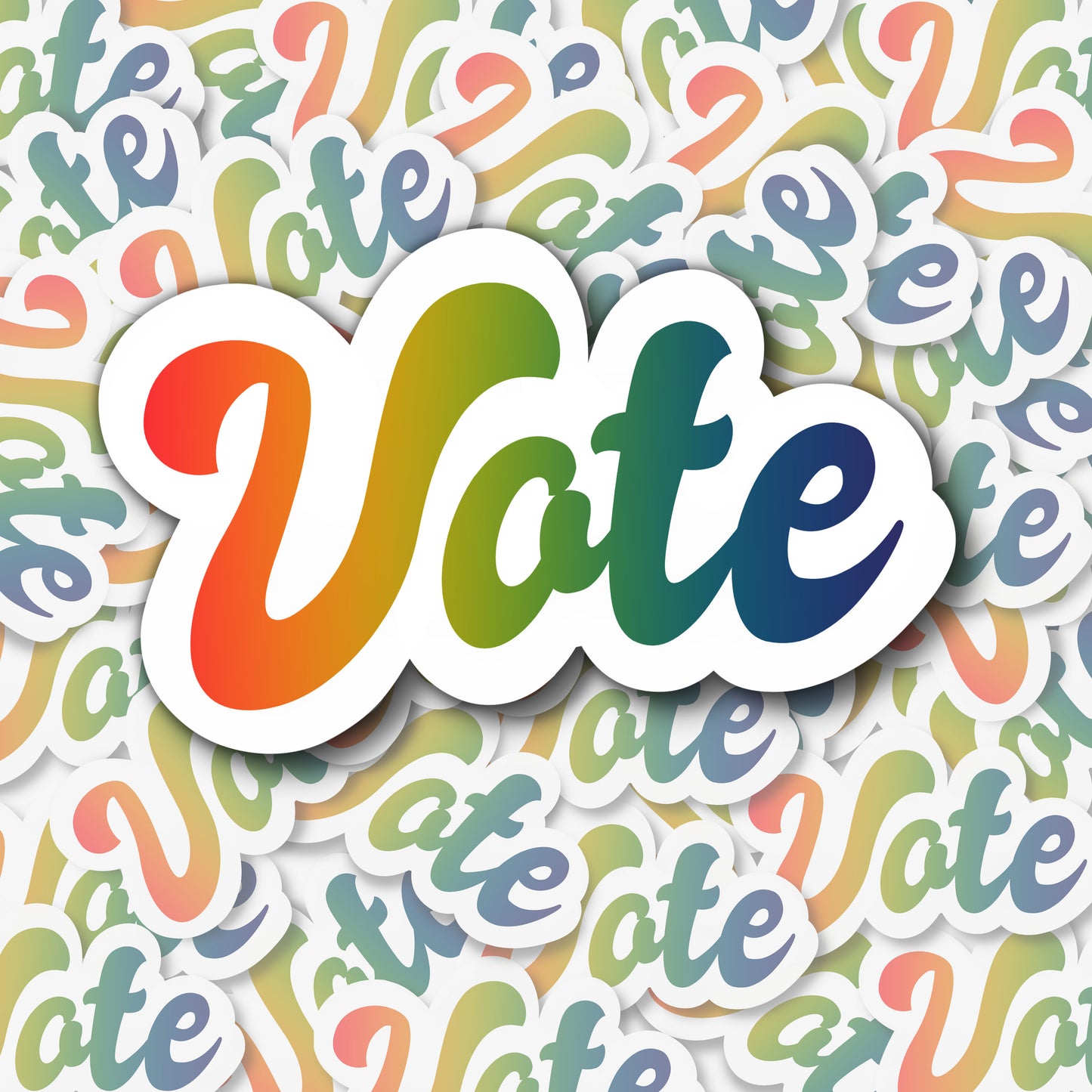 Rainbow Vote Sticker | Vote Sticker | Gay Pride Vote Sticker