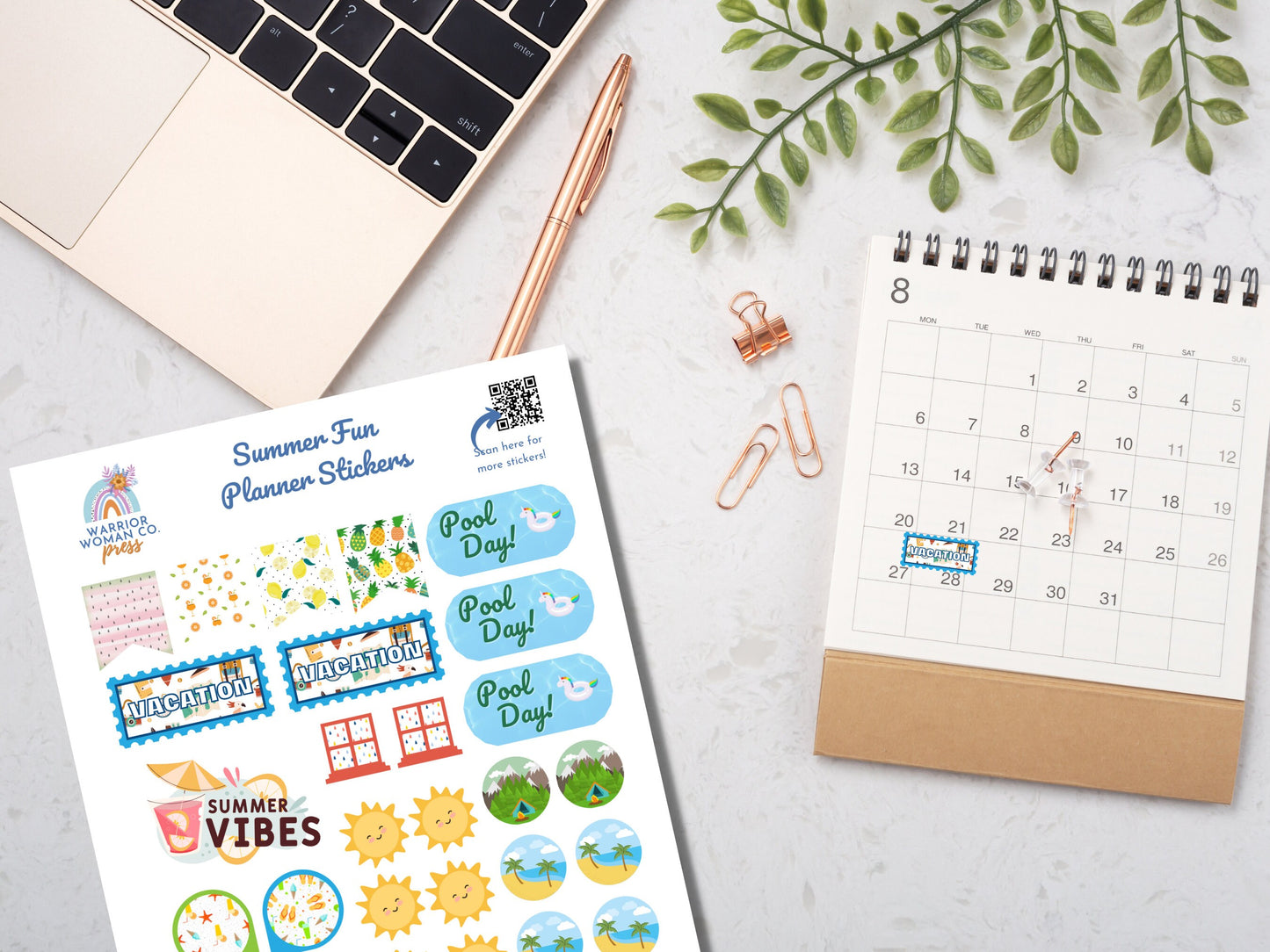 Summer Fun Planner Stickers | Summer Planner Stickers | Summertime Stickers