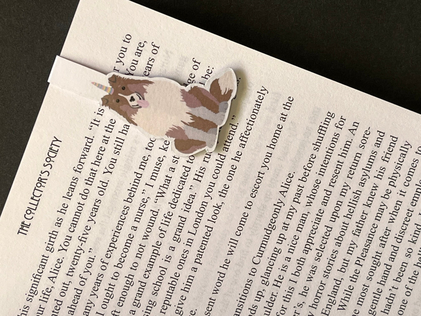 Collie Unicorn Magnetic Bookmark | Colliecorn Bookmark | Magnetic Bookmark | Dog Bookmark