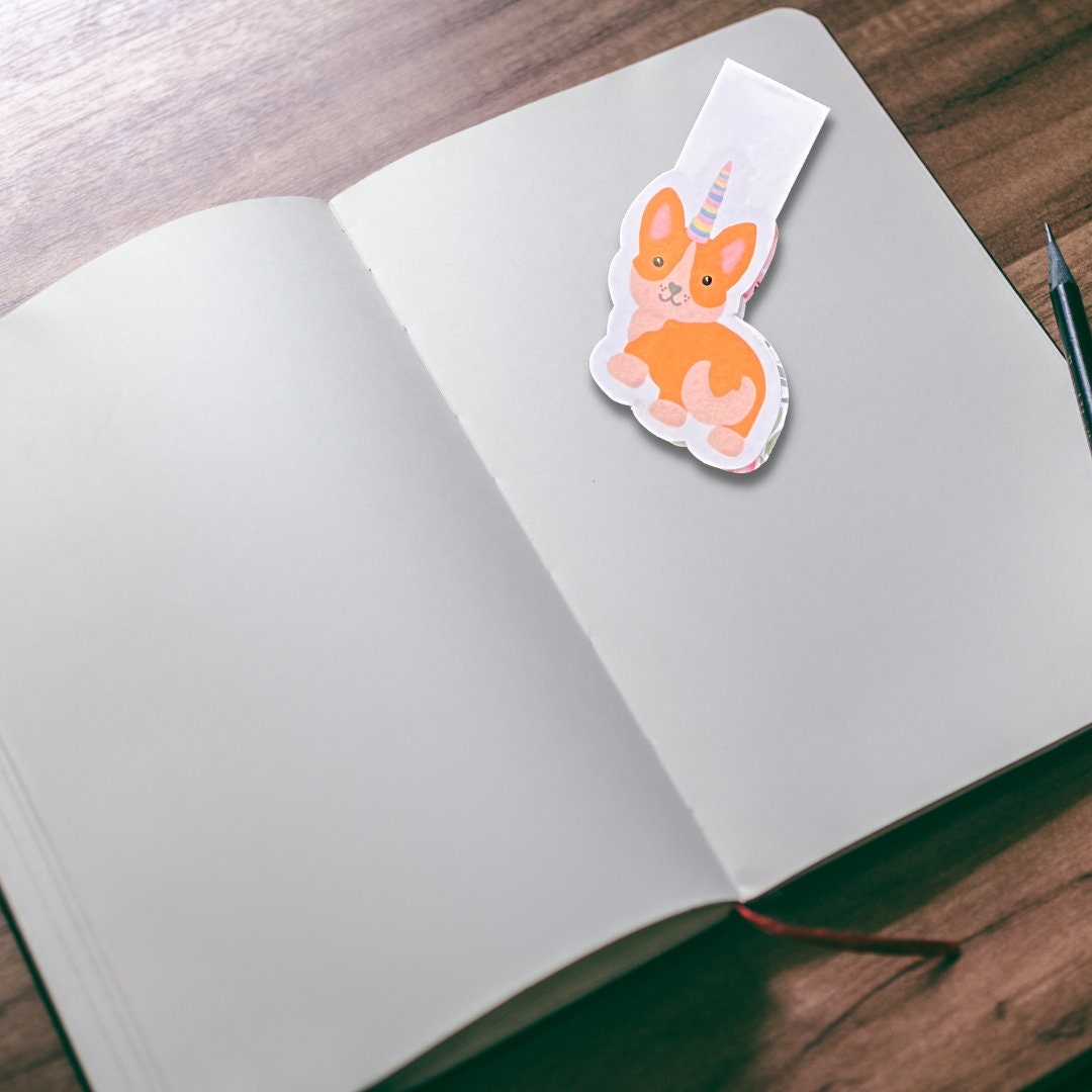 Corgi Unicorn Magnetic Bookmark | Corgicorn Bookmark | Magnetic Bookmark | Corgi Bookmark