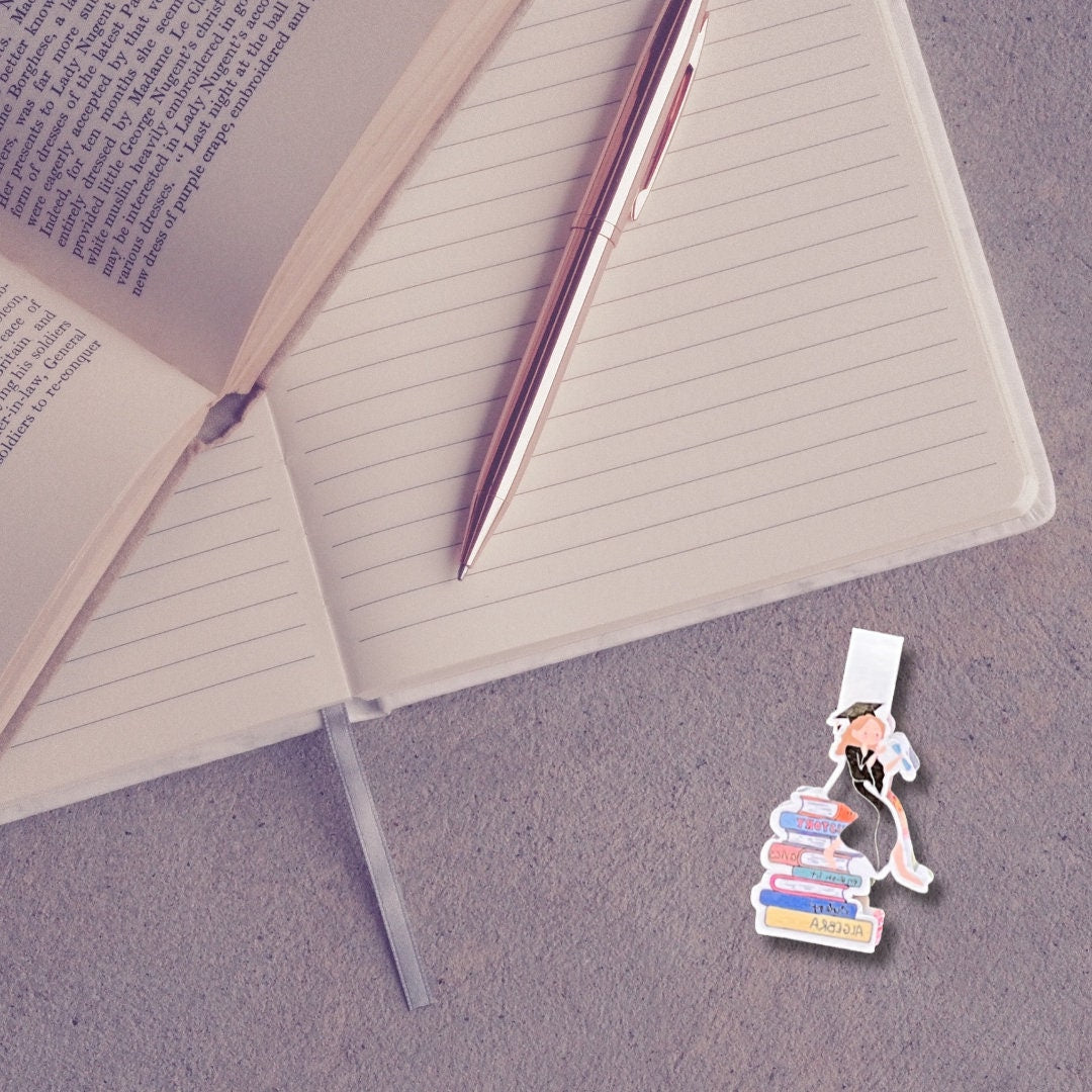 Girl Graduate Magnetic Bookmark | Book Lover Magnetic Bookmark | Magnetic Bookmark | Book Addict Bookmark