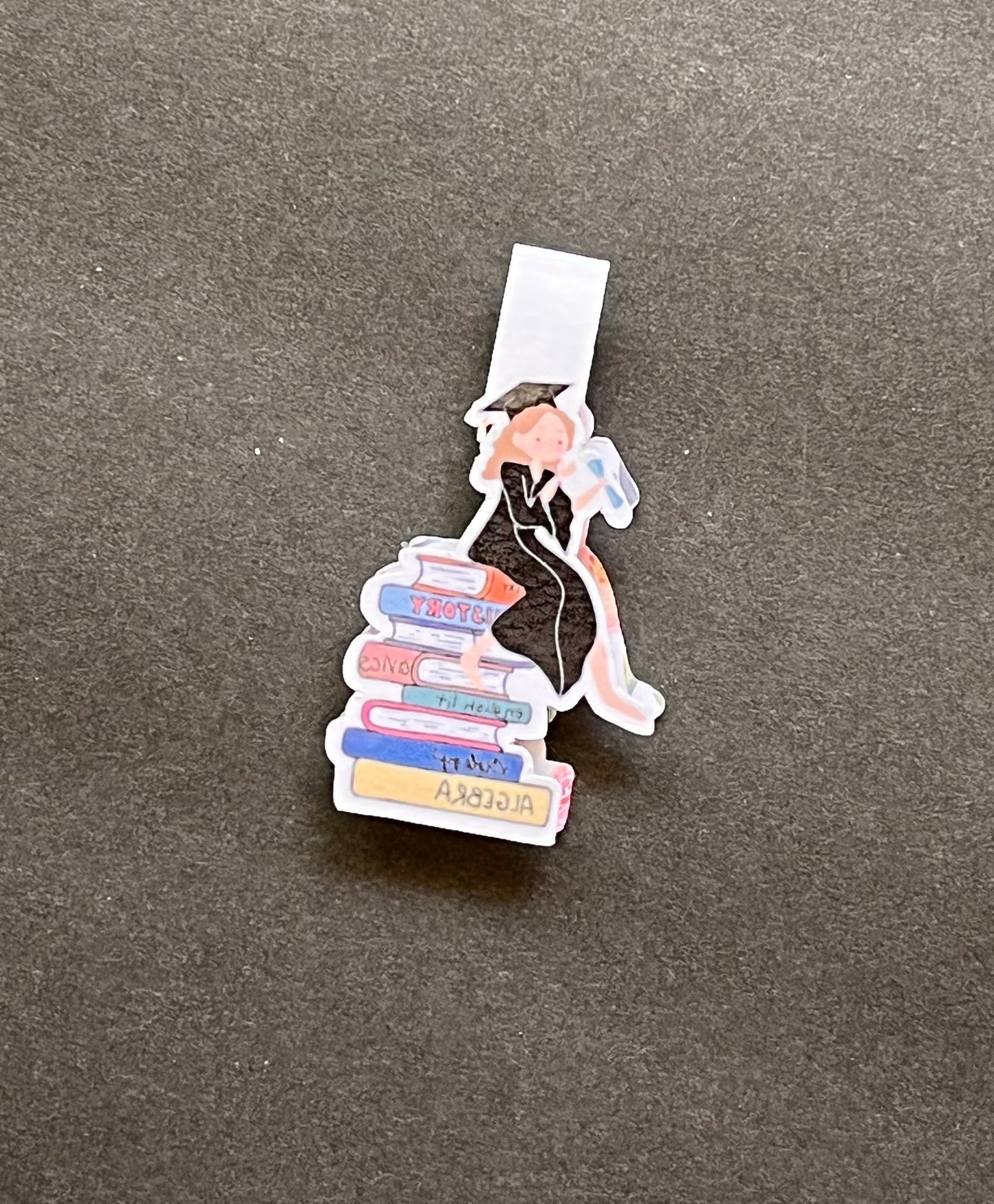 Girl Graduate Magnetic Bookmark | Book Lover Magnetic Bookmark | Magnetic Bookmark | Book Addict Bookmark