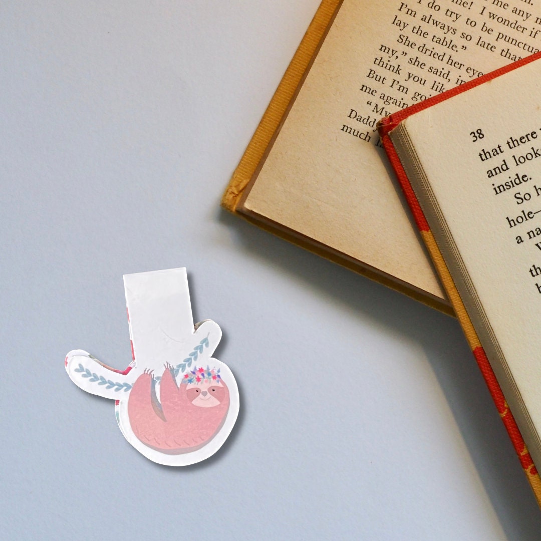 Hanging Sloth Magnetic Bookmark | Sloth Magnetic Bookmark | Magnetic Bookmark